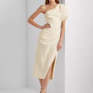 Lauren Ralph Lauren - One Shoulder Dress - Winter Cream - Size 6
